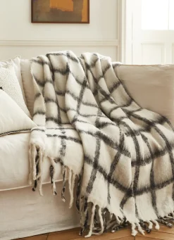 New Bouchara HOUSSE DE COUSSIN RECTANGULAIRE EN LIN BLANC