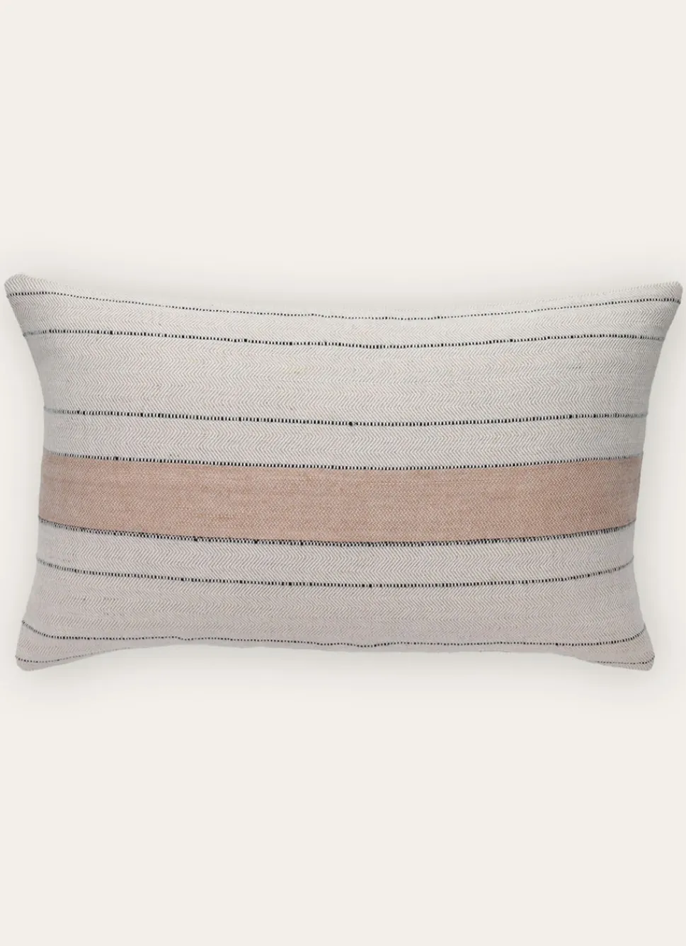 Bouchara HOUSSE DE COUSSIN RUBEN TISSÉE EN COTON ET LIN MULTICOLORE