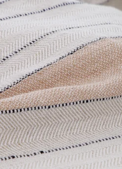 Bouchara HOUSSE DE COUSSIN RUBEN TISSÉE EN COTON ET LIN MULTICOLORE