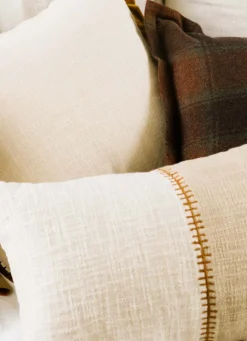 Online Bouchara HOUSSE DE COUSSIN TEXTURÉE BRODÉE BEIGE