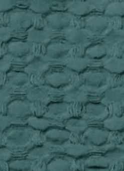 Bouchara JETÉ DE LIT EN COTON LAVÉ NID D'ABEILLE VERT FONCE