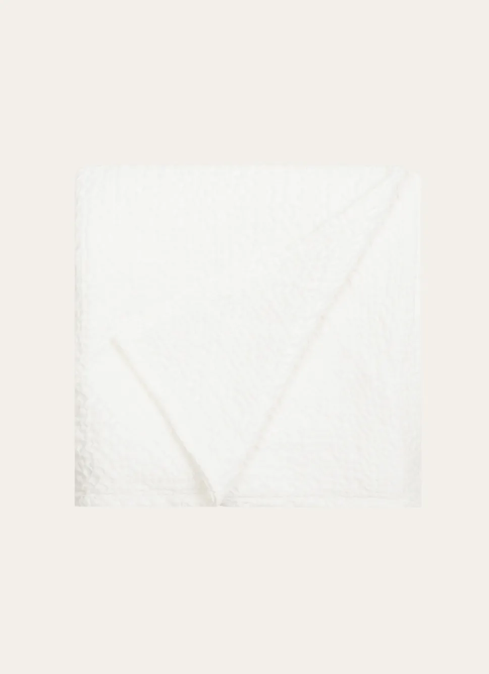 Clearance Bouchara JETÉ DE LIT EN COTON LAVÉ NID D'ABEILLE ECRU