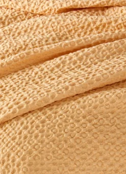 Best Bouchara JETÉ DE LIT EN COTON LAVÉ NID D'ABEILLE MAÏS