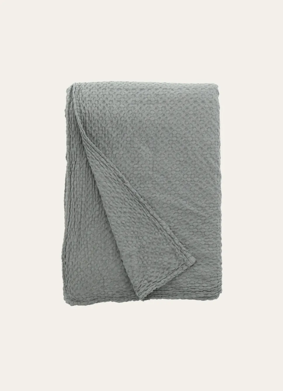 Clearance Bouchara JETÉ DE LIT EN COTON LAVÉ NID D'ABEILLE ANTHRACITE