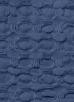 Hot Bouchara JETÉ DE LIT EN COTON LAVÉ NID D'ABEILLE MARINE