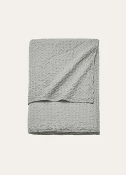 Discount Bouchara JETÉ DE LIT EN COTON LAVÉ NID D'ABEILLE ANTHRACITE