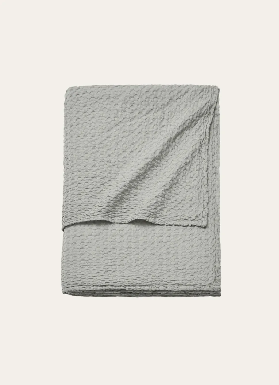 Discount Bouchara JETÉ DE LIT EN COTON LAVÉ NID D'ABEILLE ANTHRACITE