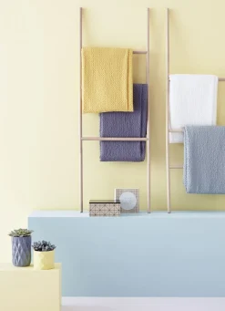 Sale Bouchara JETÉ DE LIT EN COTON LAVÉ NID D'ABEILLE BLANC