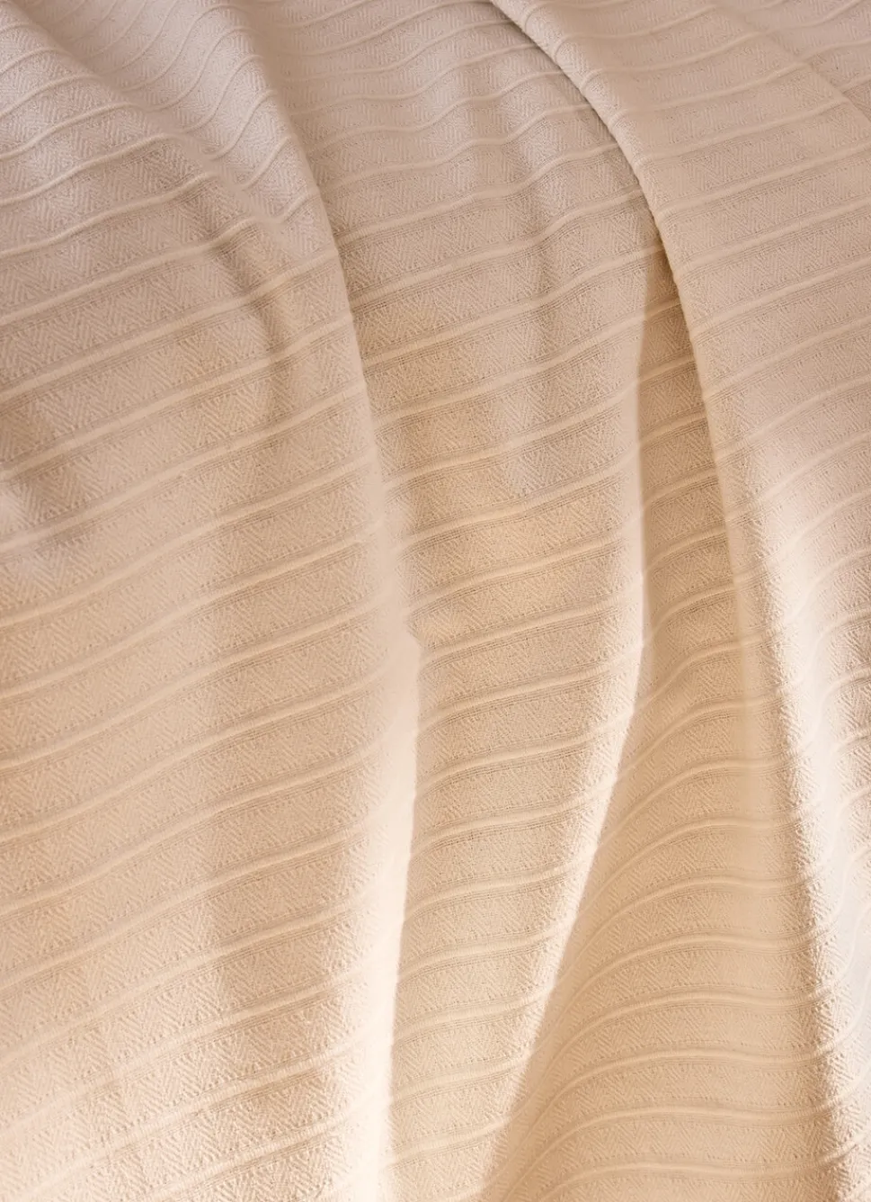 Discount Bouchara JETÉ DE LIT JACQUARD À RAYURES ECRU