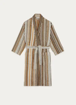 New Bouchara KIMONO EN BOUCLE À RAYURES MULTICOLORE