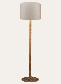 Sale Bouchara LAMPADAIRE PIED EN BOIS TRAVAILLÉ BOIS BEIGE/ IVOIRE