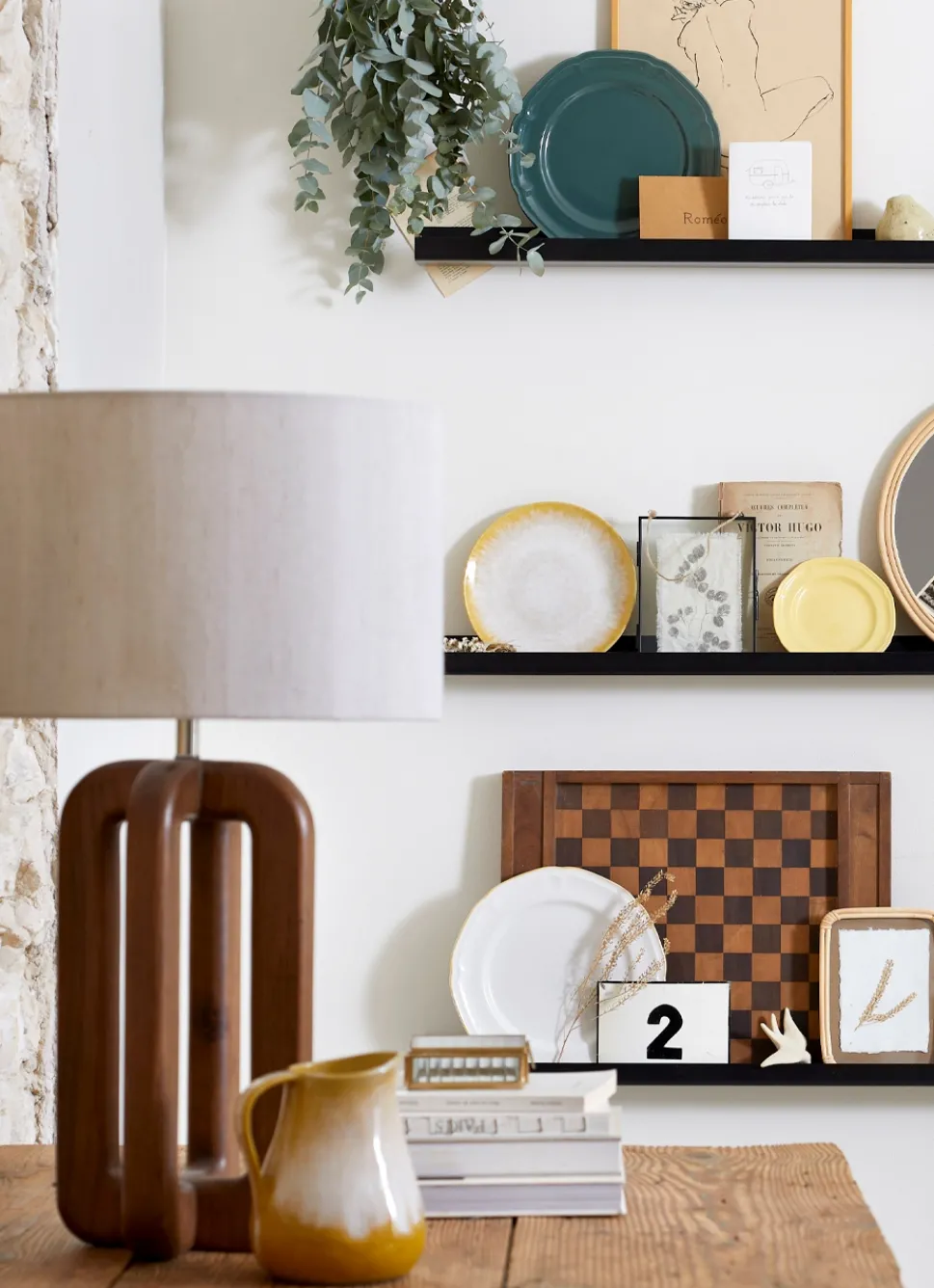 Bouchara LAMPE SCULPTURE H68 CM MARRON