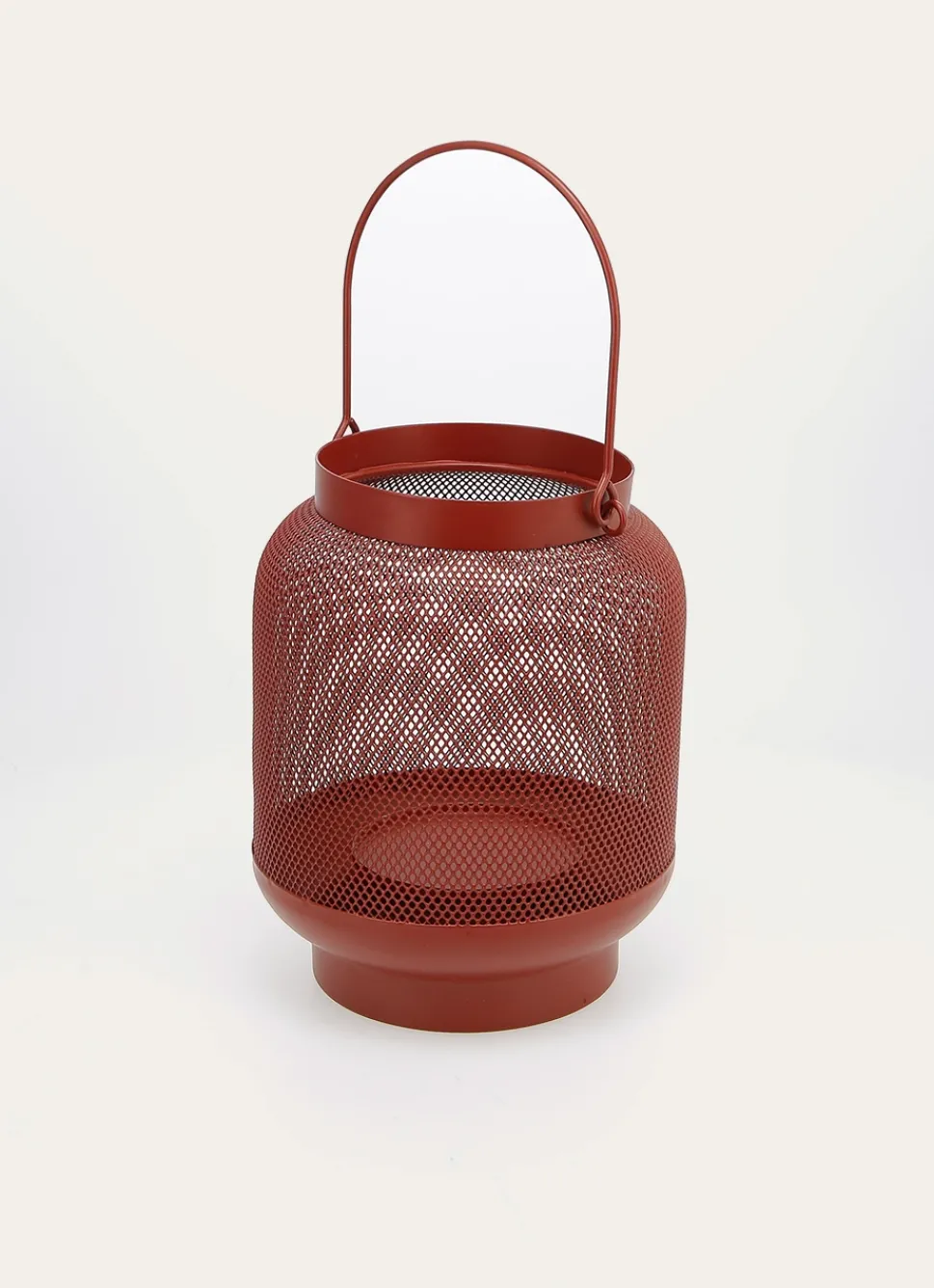 Outlet Bouchara LANTERNE EN MÉTAL PERFORÉ ROUGE FONCE
