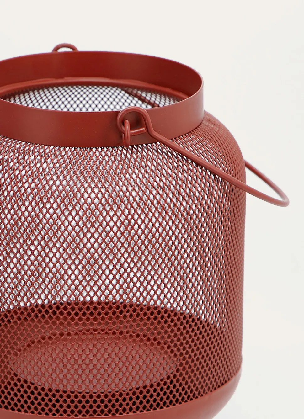 Outlet Bouchara LANTERNE EN MÉTAL PERFORÉ ROUGE FONCE