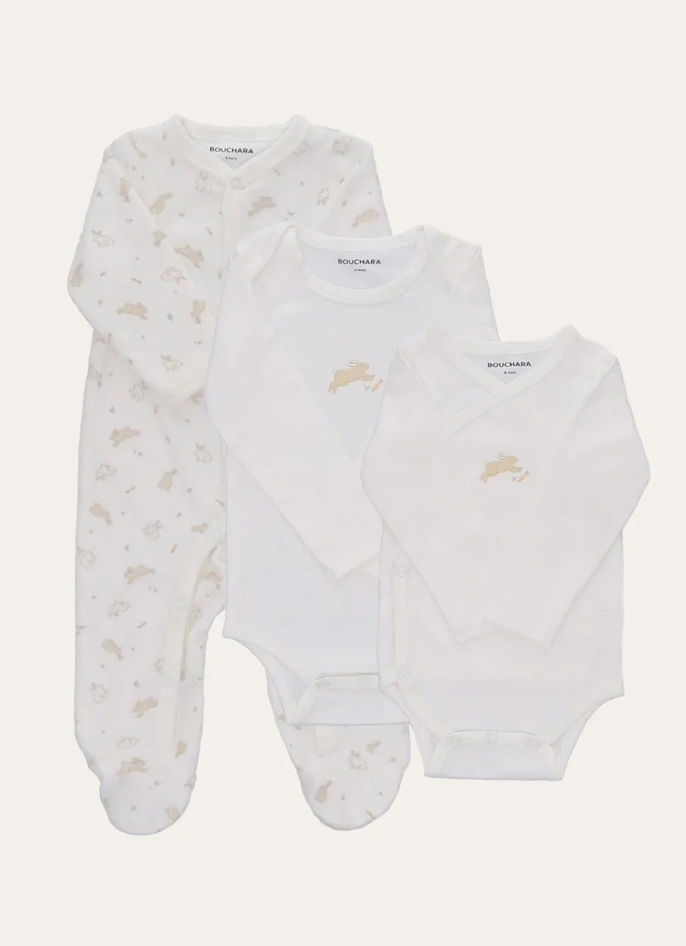 Best Bouchara LAPIN SET GRENOUILLÈRE ET BODY ÉCRU