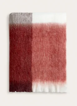 Clearance Bouchara LARGE PLAID À GRANDS CARREAUX EFFET MOHAIR VERT KAKI