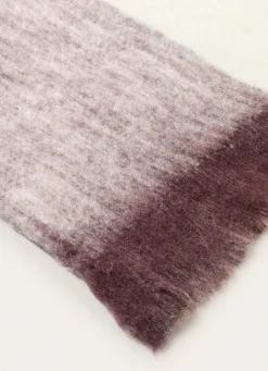 Clearance Bouchara LARGE PLAID À GRANDS CARREAUX EFFET MOHAIR VERT KAKI