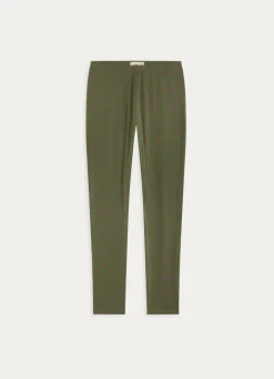 Online Bouchara LEGGING LONG EN COTON BIOLOGIQUE IMPRIMÉ FLORAL VERT KAKI