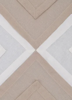 Clearance Bouchara LOT 4 SERVIETTES EN COTON BLANC/BEIGE