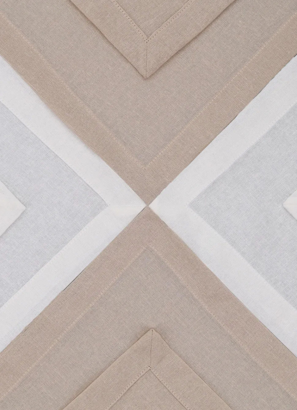 Clearance Bouchara LOT 4 SERVIETTES EN COTON BLANC/BEIGE