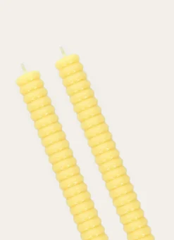 Best Bouchara LOT DE 2 BOUGIES TORSADÉES JAUNE