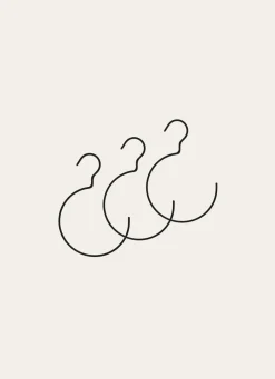 New Bouchara LOT DE 3 CINTRES RONDS EN CORDE E Noir