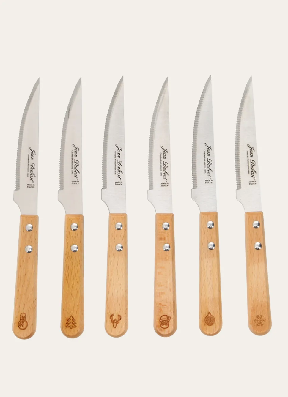 Hot Bouchara LOT DE 6 COUTEAUX GRILL - UN NOËL À LA FRANÇAISE NATUREL