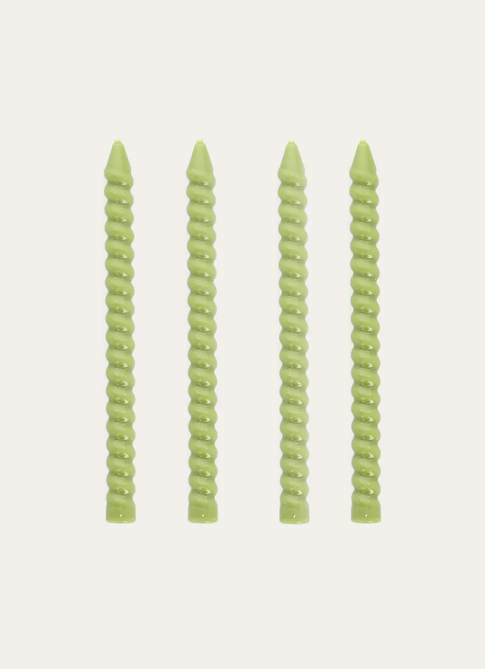 Hot Bouchara LOT DE 4 MINI BOUGIES TORSADÉES VERT