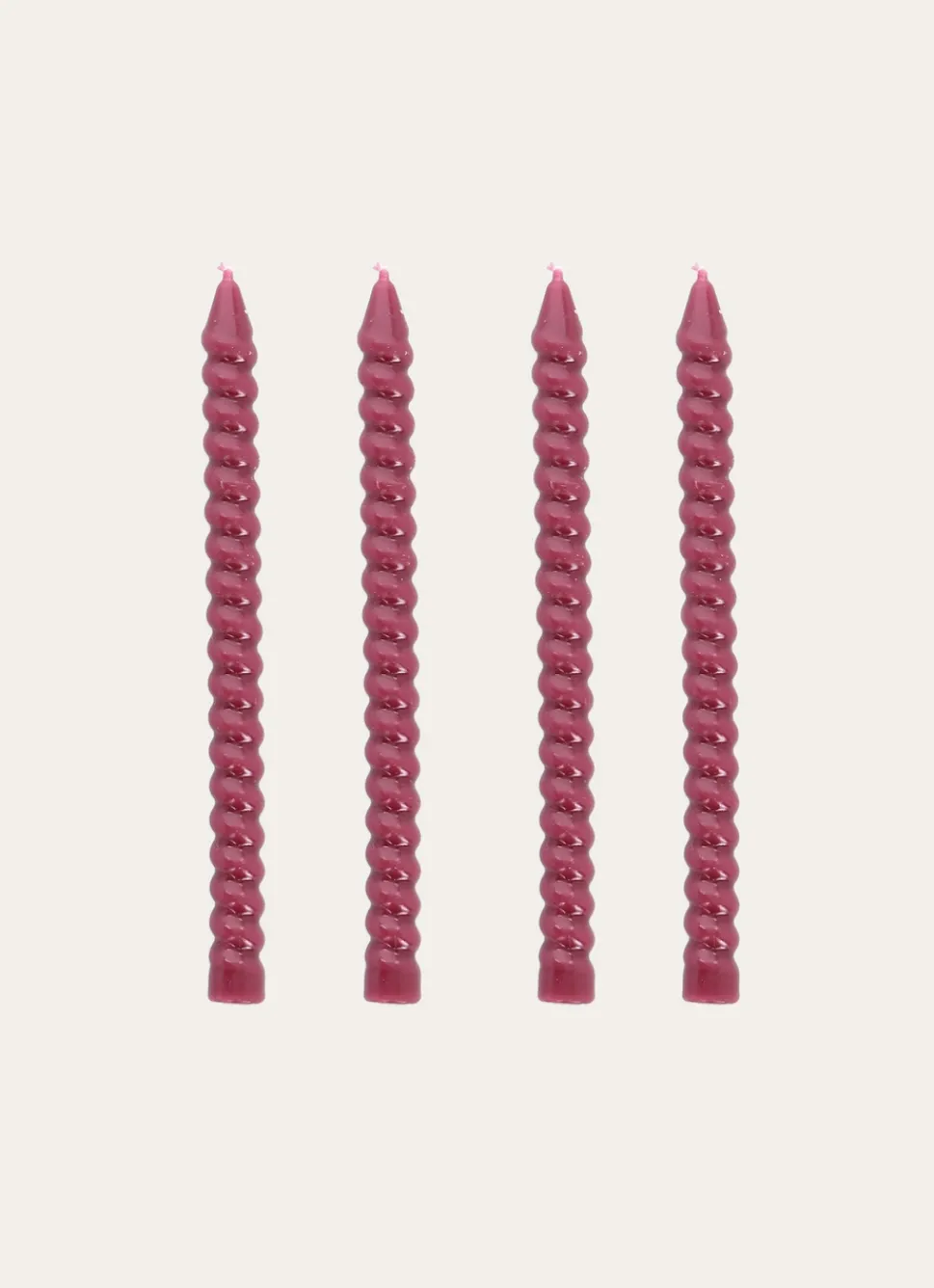 Hot Bouchara LOT DE 4 MINI BOUGIES TORSADÉES FRAMBOISE