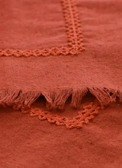 Outlet Bouchara LOT DE 2 SERVIETTES DE TABLE BRODÉES AVEC FINITION BRIQUE