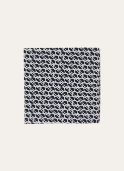 Best Bouchara LOT DE 2 SERVIETTES DE TABLE EN COTON IMPRIMÉ BLANC/MARINE