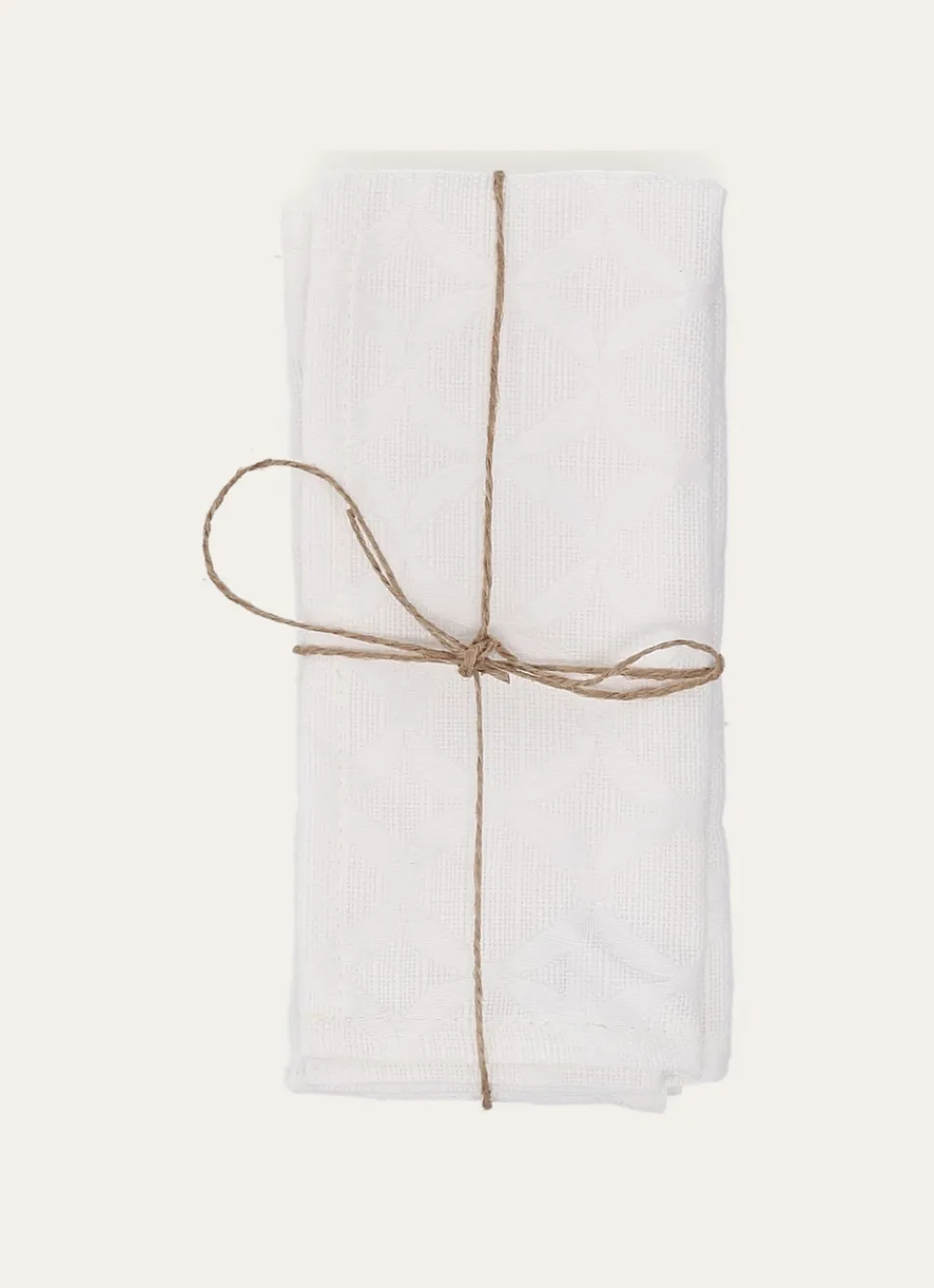 Best Bouchara LOT DE 2 SERVIETTES DE TABLE JACQUARD À MOTIFS ÉCRU