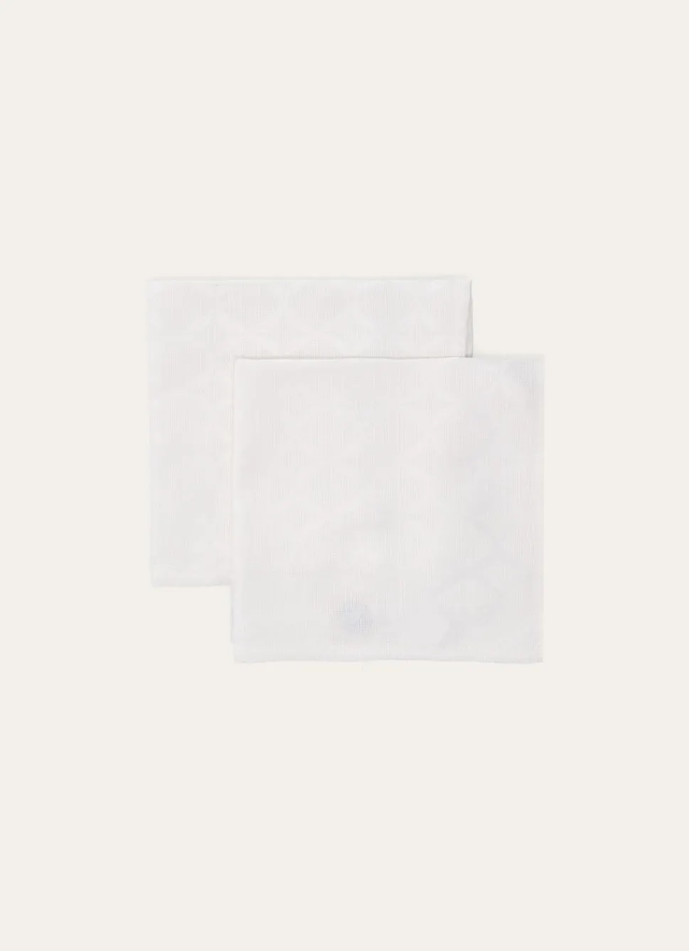 Best Bouchara LOT DE 2 SERVIETTES DE TABLE JACQUARD À MOTIFS ÉCRU