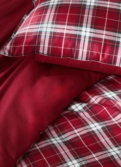 Bouchara LOT DE 2 TAIES À CARREAUX TISSÉ TEINT TORQUHIL ROUGE