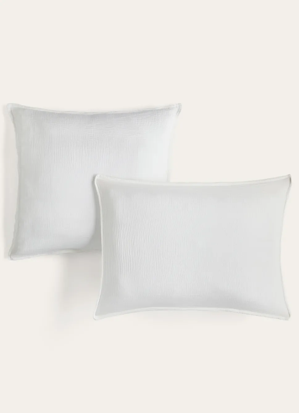 Outlet Bouchara LOT DE 2 TAIES D'OREILLER DOUBLE GAZE DE COTON LAIT