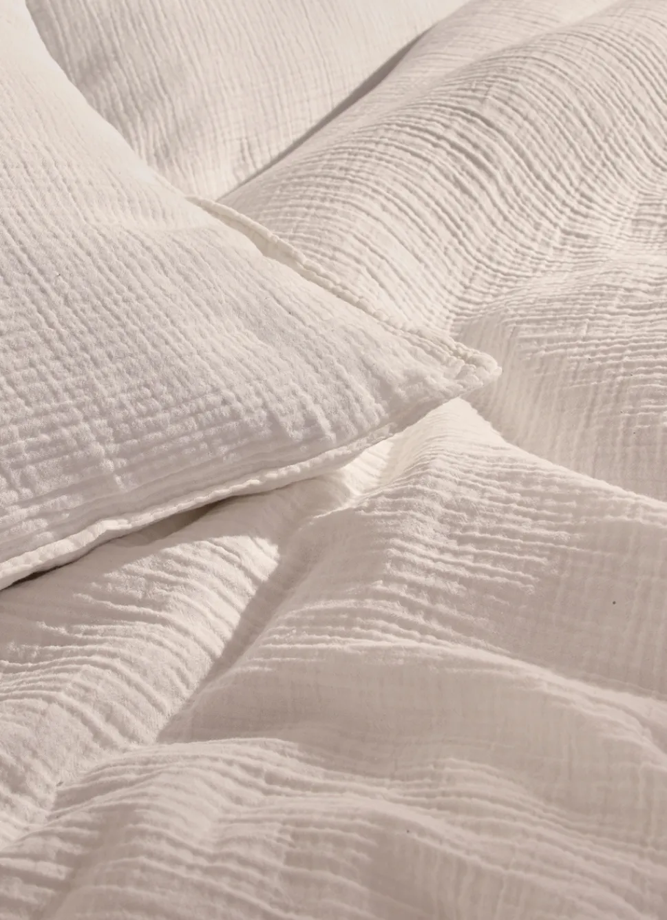 Outlet Bouchara LOT DE 2 TAIES D'OREILLER DOUBLE GAZE DE COTON LAIT