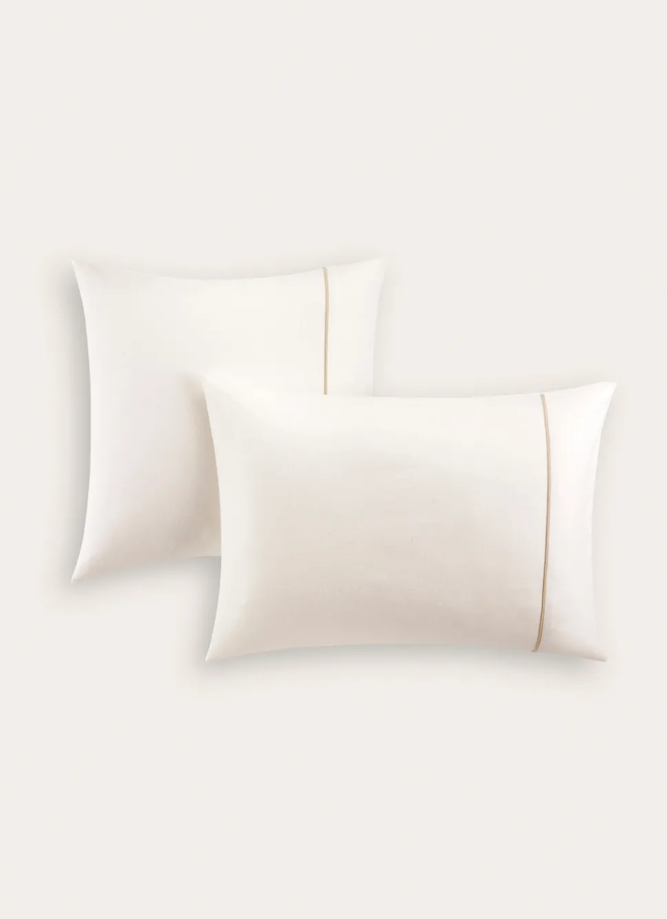 Discount Bouchara LOT DE 2 TAIES D'OREILLER EN FLANELLE UNIE RAGOON IVOIRE