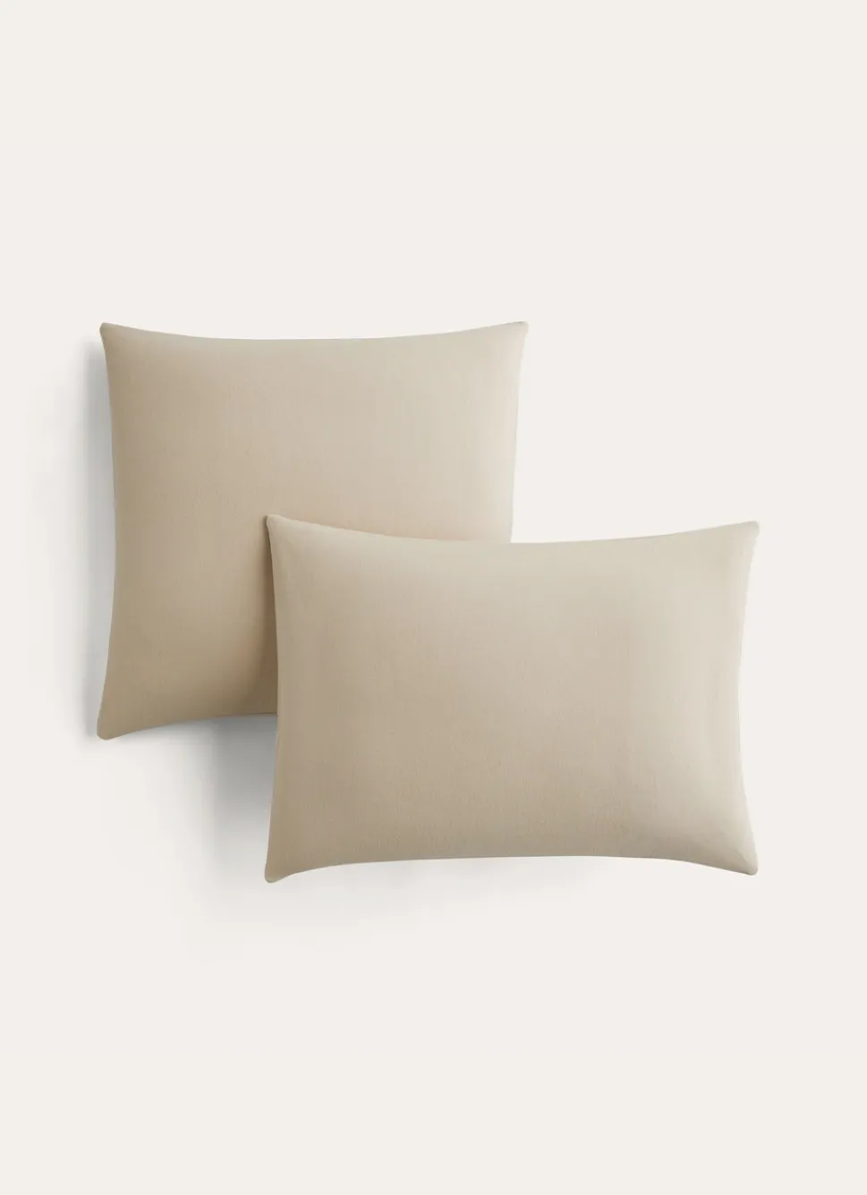 Hot Bouchara LOT DE 2 TAIES D'OREILLER EN FLANELLE COCON TAUPE