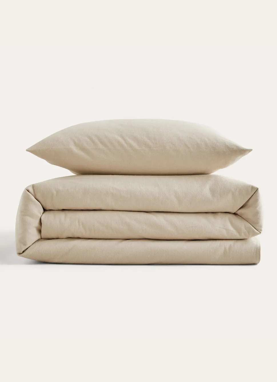 Hot Bouchara LOT DE 2 TAIES D'OREILLER EN FLANELLE COCON TAUPE