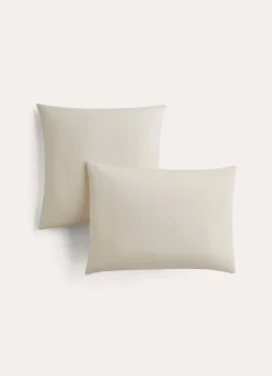 Outlet Bouchara LOT DE 2 TAIES D'OREILLER EN FLANELLE COCON IVOIRE