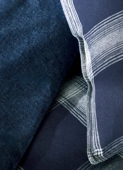 Outlet Bouchara LOT DE 2 TAIES D'OREILLER EN FLANELLE RHEA BLEU MARINE