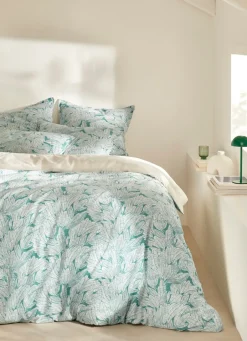 Discount Bouchara LOT DE 2 TAIES IMPRIMÉES FEUILLES EXOTIQUES LAGON