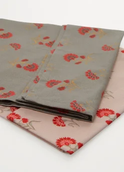 Bouchara LOT DE 2 TORCHONS EN COTON IMPRIMÉS MOTIF FLEURS MULTICOLORE