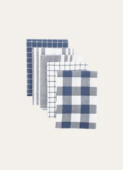 Online Bouchara LOT DE 5 TORCHONS EN COTON BLEU