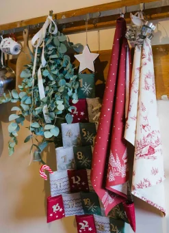 Clearance Bouchara LOT DE 2 TORCHONS EN COTON IMPRIMÉ MAISONS MULTICOLORE