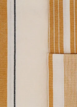 Hot Bouchara LOT DE 3 TORCHONS EN COTON À RAYURES CURRY