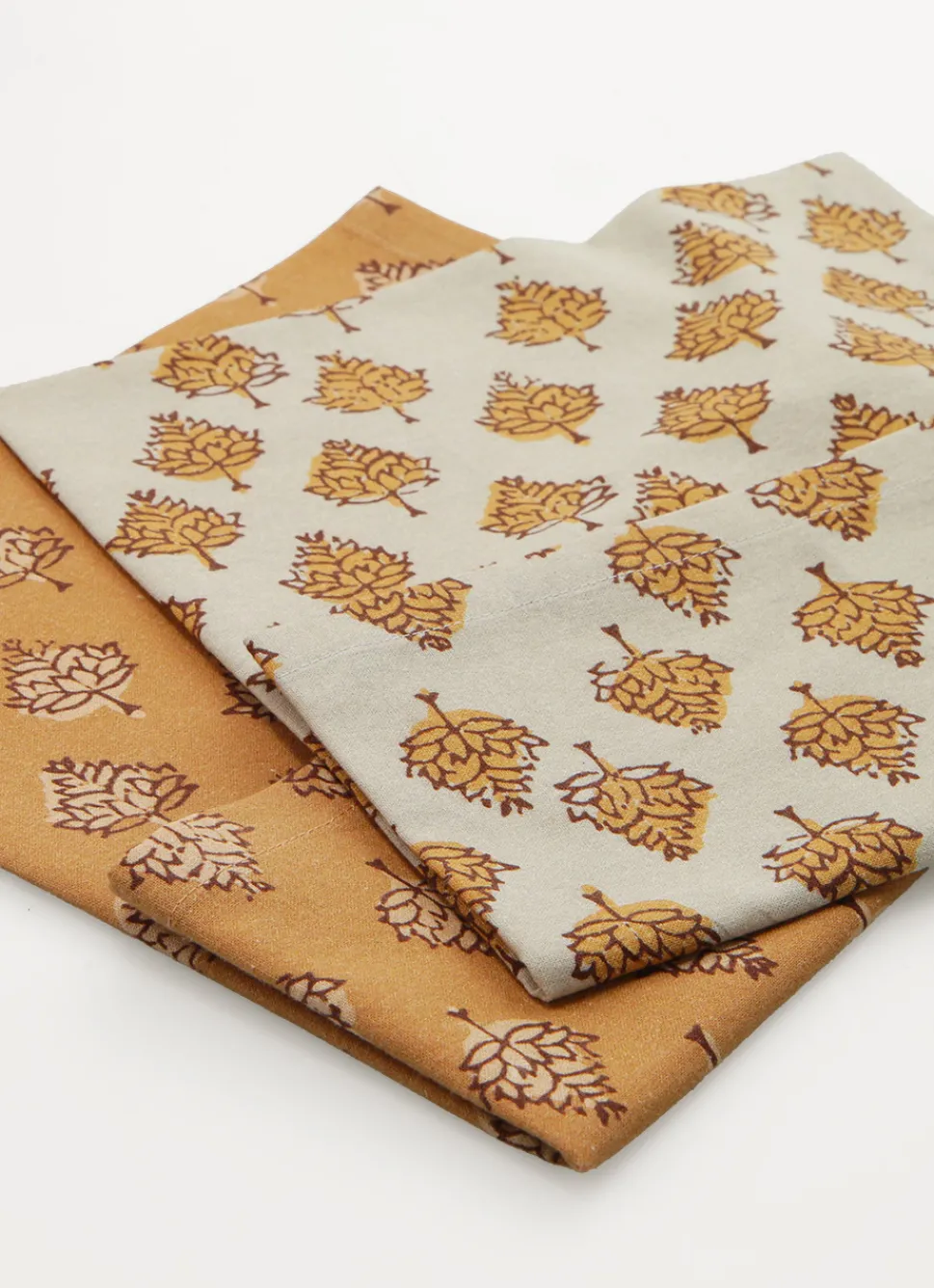 Bouchara LOT DE 2 TORCHONS EN COTON IMPRIMÉ MOTIF VÉGÉTAL MULTICOLORE