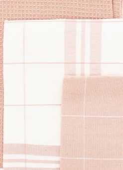 Sale Bouchara LOT DE 3 TORCHONS EN COTON CORAIL