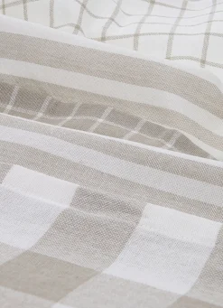 Bouchara LOT DE 5 TORCHONS EN COTON BEIGE