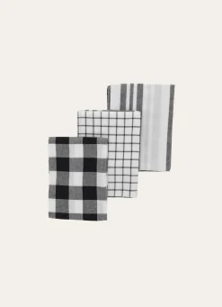 Best Bouchara LOT DE 5 TORCHONS EN COTON Noir